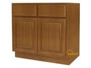 Sunco Inc. SB36RT-B 36 in. 2-Door Sink Base Cabinet, Amber Oak