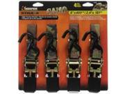 Keeper 03508 V 8ft Ratchet Tie Down Camo 400 lbs. WLL 4 Pack