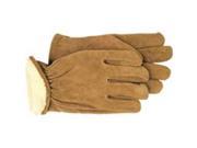 Boss Pile Lined Split Leather Glove Large Pk 6