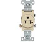 RECEPTACLE SNGL 125V 20A 2P COOPER WIRING Ivory Thermoplastic TR1877V BXSP