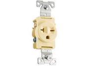 RECEPTACLE SNGL 250VAC 20A 2P COOPER WIRING Almond 1876A 032664554919
