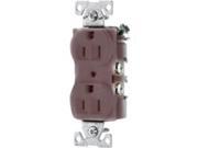 RECEPTACLE DPX 125V 15A 2P COOPER WIRING Brown Nylon CR15B 032664488900