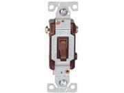 Cooper Wiring 1303B 3 Way Brown Toggle Switch Standard Grade Side and Push Wire