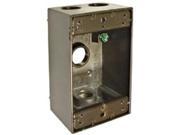 Bell Weatherproof 5321 2 Rectangle Box 1 Gang 4 1 2 Inch Outlets Bronze Single G