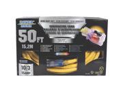 Yellow Pro SJTOW Extension Cord 10 3 50 15A Power Zone Extension Cords