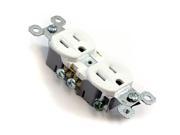 15A White Duplex Oulet Pass and Seymour Outlet Adapters 3232WTU 785007323276