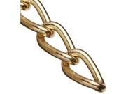 Brass Plated Chain, #250, 0.099" Diameter, 25 Lb Load 