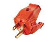 Grounding Plug 15 Amp Nema 5 15 Pole Orange Leviton Outlet Adapters