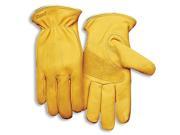 Leather Grain Cowhide Work Gloves W Heatkeep Large Kinco Gloves 198HK L