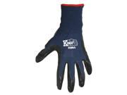 Blue Knit Nylon Grip Work Gloves Nitrile Palm Kinco Gloves 1890 L 035117189034