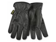 93Hk M Lined Grain Goatskin Leather Drivers Glove Medium Black Kinco Gloves