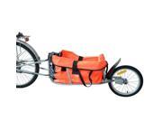 Aosom Solo Single-Wheel Bicycle Cargo Bike Trailer - Orange