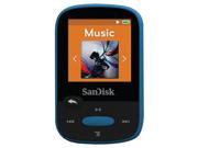 SANDISK SDMX24 008G A46B 8GB 1.44 Clip Sport MP3 Player Blue