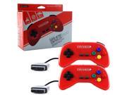 UPC 849172000216 product image for Retro-Bit Super Retro RDP Duo Pack Wired Controller-Red for Super Nintendo Enter | upcitemdb.com