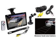 Pyle PLCM7500 7 Inch Window Suction Mount TFT LCD Video Monitor with Universal Mount Rearview Backup Camera and Distance Scale Line