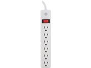 Ge 14086 6 outlet Power Strip white 2 ft Cord