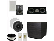 Theater Solutions 5.1 Home Theater 8 and 6.5 Speaker Set with Center 15 Powered Sub and More TS6W8CC51SET8