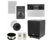Theater Solutions 5.1 Home Theater 8 and 6.5 Speakers Center 8 Powered Sub and More TS6C8WL51SET3