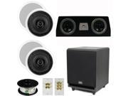 Theater Solutions 5.1 Home Audio Speakers 4 Speakers 1 Center 8 Powered Sub and More TS50CC51SET3