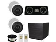 Theater Solutions 5.1 Home Audio Speakers 4 Speakers 1 Center 15 Powered Sub and More TS50CC51SET8