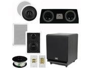 Theater Solutions 5.1 Home Audio Speakers 4 Speakers 1 Center 10 Powered Sub and More TS50CWC51SET5
