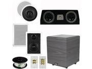 Theater Solutions 5.1 Home Audio Speakers 4 Speakers 1 Center 10 Powered Sub and More TS50CWC51SET4