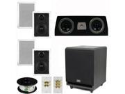 Theater Solutions 5.1 Home Audio Speakers 4 Speakers 1 Center 8 Powered Sub and More TS50WC51SET3
