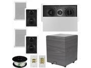 Theater Solutions 5.1 Home Audio Speakers 4 Speakers 1 Center 8 Powered Sub and More TS50WL51SET2