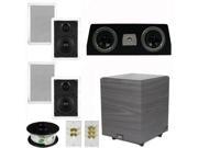 Theater Solutions 5.1 Home Audio Speakers 4 Speakers 1 Center 8 Powered Sub and More TS50WC51SET2
