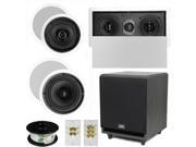 Theater Solutions 5.1 Home Theater 4 Speaker Set with Center 10 Powered Sub and More TS5C6CL51SET5