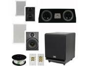 Theater Solutions 5.1 Home Theater 4 Speaker Set with Center 10 Powered Sub and More TS5W6WC51SET5