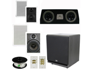 Theater Solutions 5.1 Home Theater 4 Speaker Set with Center 12 Powered Sub and More TS5W6WC51SET7