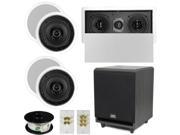 Theater Solutions 5.1 Home Audio Speakers 4 Speakers 1 Center 8 Powered Sub and More TS50CL51SET3