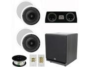 Theater Solutions 5.1 Home Theater 8 Ceiling Speaker Set with Center 12 Powered Sub and More TS80CC51SET7