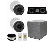 Theater Solutions 5.1 Home Theater 8 Ceiling Speaker Set with Center 12 Powered Sub and More TS80CC51SET6