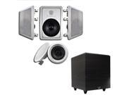 Acoustic Audio HT 65 In Wall Ceiling 5.1 Home Theater 6.5 Speakers and 6.5 Powered Sub HT 65 PS6