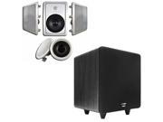 Acoustic Audio HT 85 In Wall Ceiling 5.1 Home Theater 8 Speakers and 12 Powered Sub HT 85 CS12B