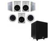 Acoustic Audio HT 87 In Wall Ceiling 7.1 Home Theater 8 Speakers and 6.5 Powered Sub HT 87 CS65B