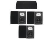 Theater Solutions B1 And C1 Black Bookshelf 7 Speaker Set 1400 Watts Home Theater B1-c1-7