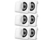 Acoustic Audio CS I82S In Wall Ceiling 8 Speakers 3 Pair Pack Home Theater 1800 Watts CS I82S 3PR