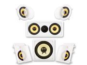 Acoustic Audio HD516 In Wall Ceiling Home Theater Surround 5.1 Speaker System