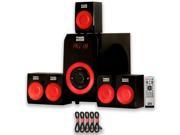 Acoustic Audio AA5180 Home Theater 5.1 Bluetooth Speaker System with FM and 5 Extension Cables