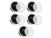 Theater Solutions TS80A In Ceiling 8 Angled Speakers Home Theater Surround 5 Speaker Set