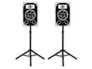 Acoustic Audio GX 400 DJ Speakers and Stands 2 Way for PA Karaoke Home Audio