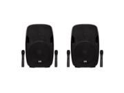 Acoustic Audio AA154UB Active 2800W 15 Bluetooth Battery Speakers 2 Way with Wireless Mics AA154UB PR