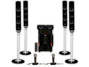 Acoustic Audio AAT1000 Tower 5.1 Speaker System with 2 Mics and Powered Subwoofer