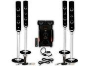 Acoustic Audio AAT1000 Tower 5.1 Speaker System with Optical Input 2 Mics and 2 Extension Cables