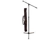 Podium Pro MS2 Adjustable Steel Microphone Stand with Boom Clamp Mic Clip and Stand Bag MS2SET11