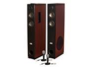 Acoustic Audio TSi600 Bluetooth Powered Floorstanding Tower Multimedia Speakers with Mics TSi600M2