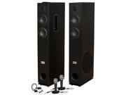 Acoustic Audio TSi300 Bluetooth Powered Floorstanding Tower Multimedia Speakers with Optical Input and Mics TSi300DM2